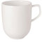 Villeroy & Boch – Afina Henkelbecher Weiß, Spülmaschinenfest, Mikrowellensicher, Kaffeetasse, Tasse, Becher, Heißgetränkebecher Stapelbar, Premium Porzellan