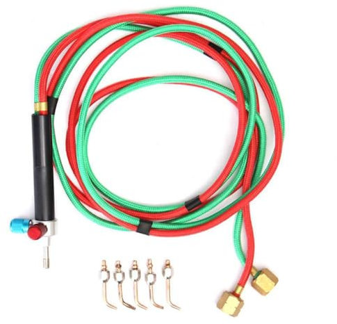 Mini torcia a gas con 5 punte, kit per saldatura, per ossigeno, acetilene, butano