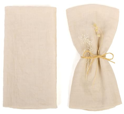 Cloth Napkin Set of 6, Soft Gauze Cotton Napkins, 18 x 18 Cotton Napkin, Reusable Napkins, Cloth Napkins for wedding, dinner, party, Daily Use