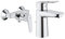 GROHE Mitigeur monocommande Douche Start Flow, robinet à montage mural, raccord fileté & Mitigeur Lavabo Bauloop 23335000 (Import Allemagne), Chromé, Ancienne version