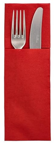 PAPSTAR 50 Bestecktaschen 'Daily Collection' 48 cm x 30 cm Bordeaux