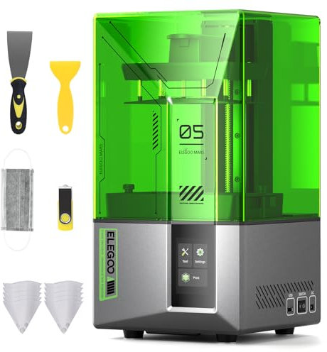 ELEGOO Mars 5 Resin 3D Drucker, 4K 6,6 Mono LCD, Überhitzungsschutz, Intelligenter Mechanischer Sensor, Auto-Leveling, Druckgröße von 143,43 x 89,6 x 150 mm³