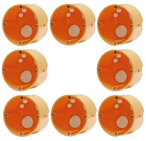 8 Stück Hohlwanddose winddicht HK08 Ø68x48mm flach Hohlraumdose Gerätedose luftdicht HWD mit Schrauben