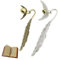 2 Stück Goldener Schnatz Lesezeichen - Metall Feder Zauber Thema Bookmarks - Personalisierte Geschenke für Leseratten, Kinder, Freunde, Magier, Mädchen, Damen, Schüler, Lehrer