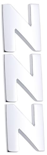 ULTECHNOVO 3pezzi Adesivo Auto Metallic n Decorazione Personalizzata Per Veicoli e Rimovibile Facile Da Applicare Su Superfici Lisce Adatto Per Gadget e Altri Utilizzi Design Elegante Argento