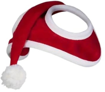 Poo4kark Weihnachten Weihnachtsmütze für Pferde, rot, festliches Design, leicht anzuziehen, weicher, Einheitsgröße für alle Pferde (Red, 41X35X3CM)