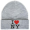 Lauthings I Love NY Beanie, New York, Gestickt Mütze, I Love NY Mütze