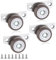 4 ruedas laterales, ruedas para muebles, 32 mm, pequeñas ruedas fijas para montaje lateral, color gris oscuro, ruedas pequeñas para cajas de cama, cajones de suelo, pequeños electrodomésticos,