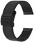 BISONSTRAP Metall Uhrenarmband, Faltschließe, 316L Edelstahl Mesh Armband, Schnellverschluss Ersatzarmband für Damen und Herren, 18mm, Schwarz