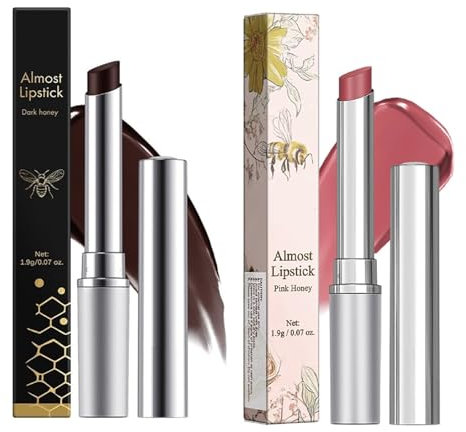 Balsamo Labbra Colorato con Vitamina E, quasi rossetto dalla finitura lucida naturale, per labbra secche, idratante a lunga durata con lucentezza istantanea