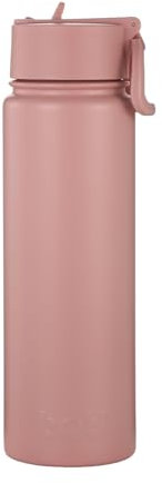 BOTL – Epic Stainless Steel Water Bottle, Leakproof Straw Lid, Insulated Bottle for Hot & Cold Drinks, 21oz 700ml sports cap with internal straw - Grubby Pink