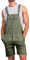 Runcati Jeans da uomo, tuta in cotone, pantaloni corti da lavoro, vestibilità larga, da uomo, in denim, con tasche, verde militare, M