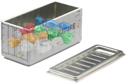 Crayon Box - Multifunctional Container Storage Box | Pen and Pencil Storage | Portable Pencil Case | Compact Metal Tins with Lids | Multi-Purpose Metal for Food, School Supplies