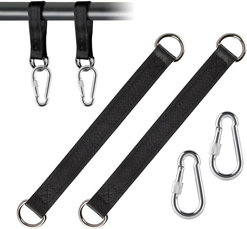 FerraDrend 2er Pack Hängematte Befestigung,Hängematten Aufhängung,2 m x 2,5 cm Hängemattengurte mit 2 Schwerlast Karabiner,Gurt Hängematte Halterung für Camping Outdoor Hängemattenzubehör Schaukelt