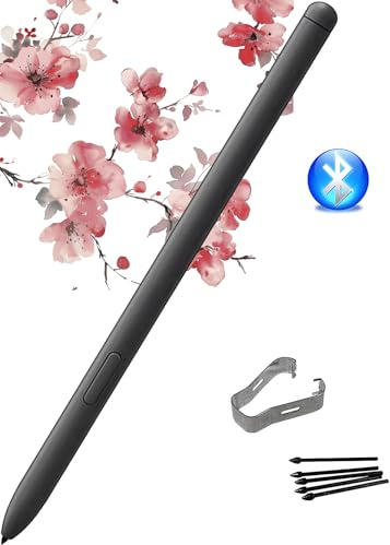 Galaxy Tab S9 Ultra S Pen Ersatz für Samsung Galaxy Tab S9 Plus Stylus Pen Ersatz mitBluetooth (Schwarz) + Kostenlose 5 Tipps für Samsung Galaxy Tab S9 Stift