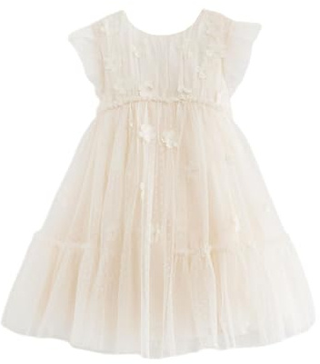 NEXT Mädchen Standard Brautjungfernkleid mit Netzstoff