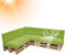 SYLC Outdoor Bezug Für Paletten Kissen/Auflage/Polster/Sofa/Möbel, Wasserdicht Überwürfe Für Europalette Sitzkissen Rückenlehne Mit Reißverschluss (Sproutgreen,Set of 7(3 Seats+4 Backs))