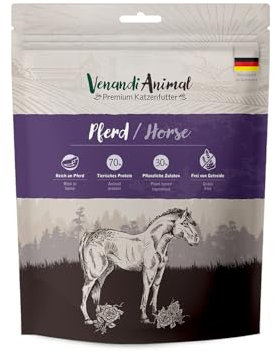 Venandi Animal - Premium Trockenfutter für Katzen - Pferd, 1er Pack (1 x 0,3kg), getreidefrei