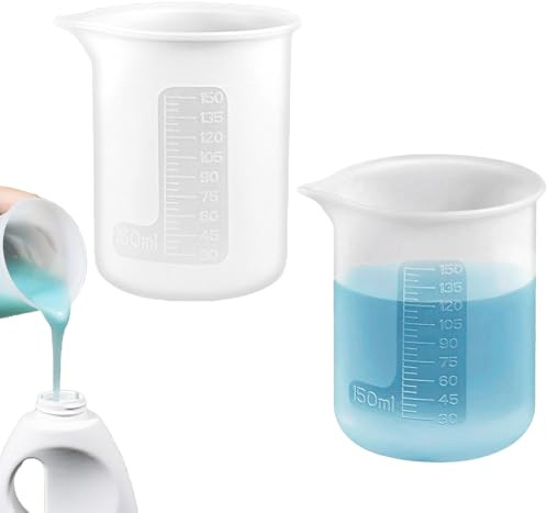 2 Stück Waschmittel Dosierhilfe 150ml,Waschpulver Dosierer,Dosierhilfe Waschpulver,Waschmittel Dosierkugel,Silikon Messbecher,Waschkugel Für Flüssigwaschmittel, Nachhaltige Nutzung
