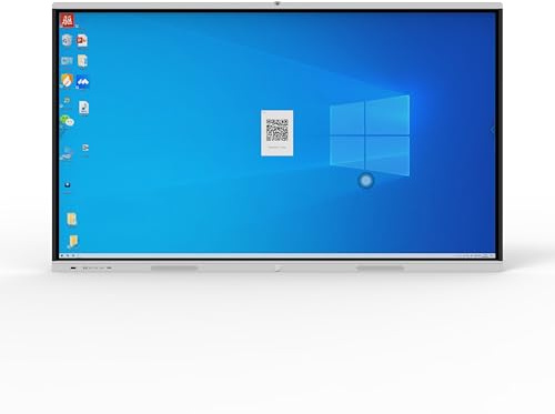SiStar - Monitor interactivo de 86 pulgadas, 4 K UHD, pantalla táctil de 20 toques, Windows 11 OPS, Intel Core i5-10210U, 8 GB RAM, 256 GB SSD, WiFi, cámara web integrada de 12 MP - Ideal para