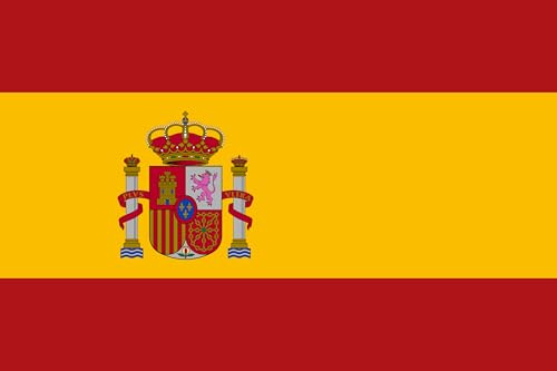 CIVELLO GLOBAL Bandera de España 90x150 cm con Escudo – Bandera Nacional para Balcón, Jardín y Eventos