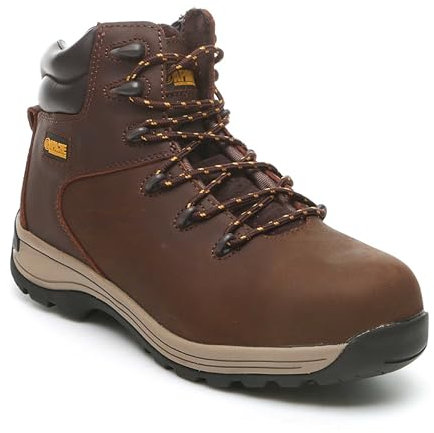 Apache Nubuck Safety Hiker Boot | Brown Size 11 UK | Premium Water Resistant Leather | Steel Toe Cap | Composite Midsole Protection | Padded Comfort