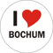 INDIGOS UG Aufkleber - Sticker - Autoaufkleber - I Love Bochum - 8 cm Durchmesser rund - JDM - Die Cut - OEM - Auto - Heckscheibe - aussenklebend, rund, Auto LKW Truck Stadt