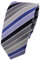 TigerTie - schmale Designer Krawatte in blau dunkelblau grau silber gestreift