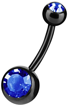 Piercingfaktor Bauchnabel Piercing Chirurgenstahl Zirkonia Doppel