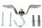 anaterra® Crochet de Plafond - Pivotant, en Acier, avec Vis et Chevilles, Roulement à Billes, Robuste, Charge Max 50kg, Blanc - Support, Suspension pour Sac Boxe, Balançoire
