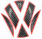 Finest Folia 3D Emblem Gel Aufkleber hinten DM001 (Carbon Schwarz Rot)