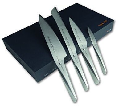 Chroma Type 301 4-teiliges Küchenmesser Set, Kochmesser, Brotmesser, Schälmesser