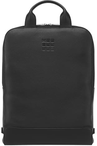 Moleskine Device Bag Classic Leather Collection, Vertical Leather PC Bag, PC Backpack for Laptop, Notebook, iPad, Computer up to 15'', Dimensions 30 x 8.5 x 40 cm, Color Black