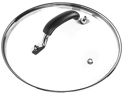 WishDirect 10 Inch Tempered Glass Lid Compatible with 8 Quart Instant Pot and Ninja Foodi, Universal Electric Pressure Cooker Lid with Upgraded Heat-resistant Silicone Handle