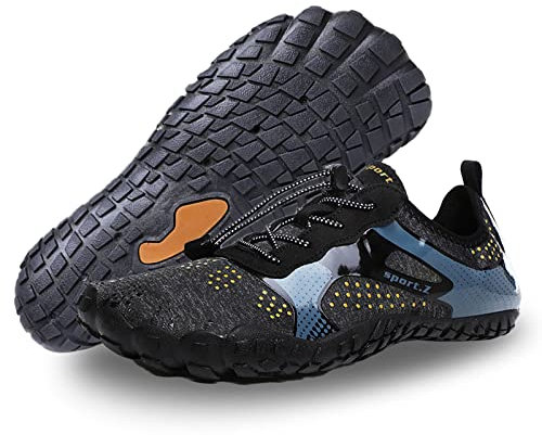 Chaussures aquatiques pour le surf, la plongée, la plage, la course Chaussures d’intérieur pour la maison, le yoga pour hommes et femmes Semelle en éponge Néoprène, Arcobaleno, L(EU38/39)