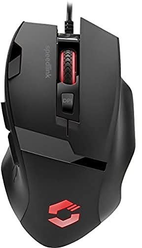 Speedlink VADES Gaming Mouse Illuminated USB Gaming Mouse 2, 400 dpi 5 Buttons Dpi Switch Rapid Fire Button Black