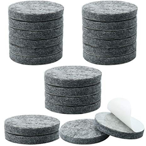20pcs Furniture Pads Round 1 1/4 Self-stick Non-slip Anti-scratch Felt Pads Table Floors Protector Gray