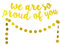 Amosfun 2021 Abschluss Girlande WE Are SO Proud of You Papier Buchstaben Banner Foto Requisiten Deko Hänger Graduierung Party Dekoration