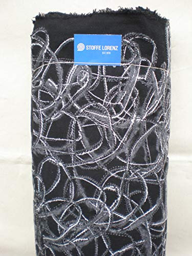 Flanell mit Stickereien - Stoff - Meterware