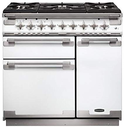Rangemaster Elise ELS90DFFWH/ 90cm Dual Fuel Range Cooker - White 108480