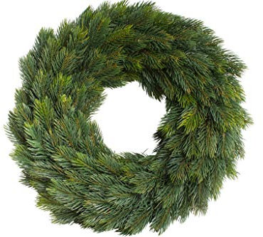 Künstlicher Edel-Adventskranz auf Strohkern, beidseitig gebunden (ca. 42 cm)