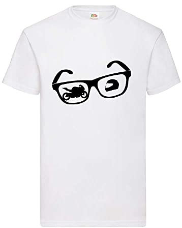Bike Nerd Brille Männer T-Shirt Weiß XL