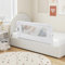 COSTWAY Riel de Cama Plegable Barandilla para la Cama Protección para Bebé Barrera de Cama para Cama Individual/Cama Matrimonial (105x42cm, Blanco)