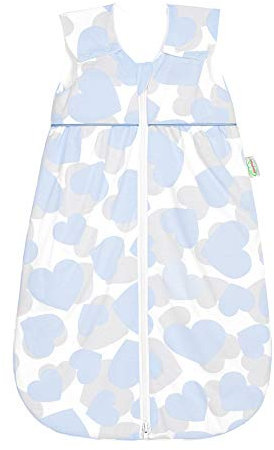 Odenwälder Babynest Anni Light Jersey Sommer Schlafsack 130 smart Hearts Light Blue