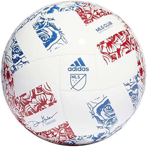 adidas Unisex-Erwachsene MLS Club Fußball, Weiß/Power Blue/Team College Red, 5
