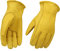 OLSON DEEPAK Arbeitshandschuhe aus Rindsleder für Autofahren/Garten/Schneiden/Bauen/Bauernhof/Motorrad (Large) HY008 Gelb L (1er Pack)