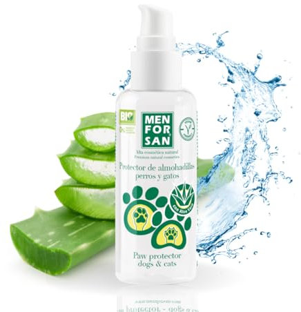 MENFORSAN Pad Protector Gel für Hunde und Katzen 60ml, mit 100% natürlicher Aloe Vera aus kontrolliert biologischem Anbau, spendet Feuchtigkeit, beruhigt und repariert