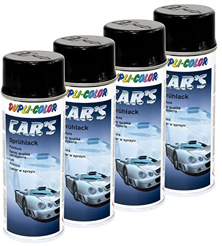 Lackspray Spraydose Sprühlack Cars Dupli Color 385865 schwarz glänzend 4 X 400 ml