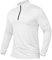 CARWORNIC Herren Langarmshirt Half Zip Sportshirt Laufshirt 1/4 Zip Pullover Leicht Atmungsaktiv Gym Jogging Trainingsshirt mit Stehkragen
