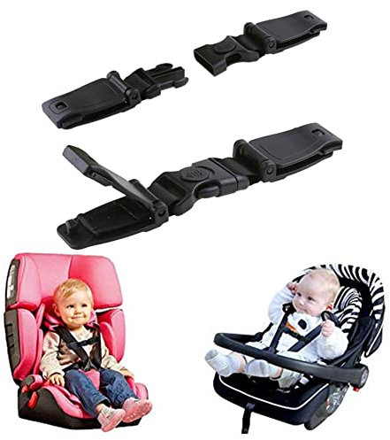 Fibbia di Sicurezza Seggiolino Auto,Dispositivo di Sicurezza Seggiolino Auto,Clip Bambino Cintura Di Sicurezza Auto,Braccio per impedire al bambino di estendere la cintura di sicurezza,Nero